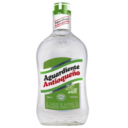 Aguardiente Antioqueño Zöld cukor nélkül – 700 ml (24% vol.)