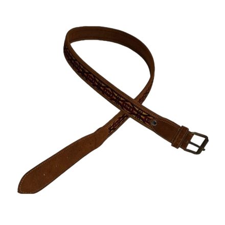 bőröv szőttes díszítéssel