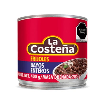 Egész főtt bab konzerv La Costeña 400g