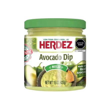 Enyhén csípős guacamole szósz Herdez – Guacamole Dip Mild 425 g