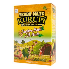 Kurupi jengibre, menta y te verde yerba mate 500g